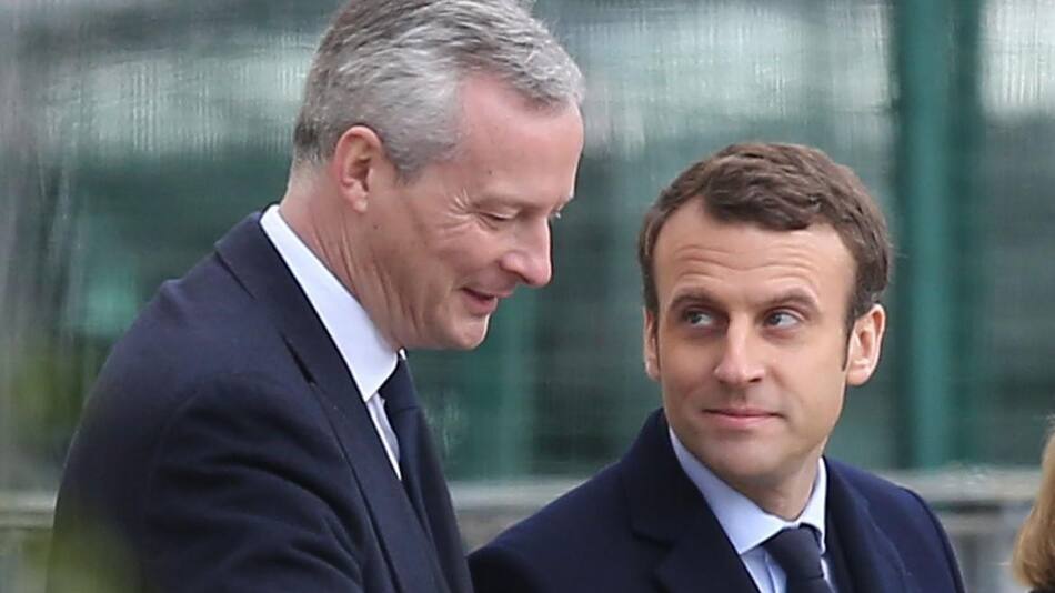 Bruno Le Maire y Emmanuel Macron, finanzas en Francia