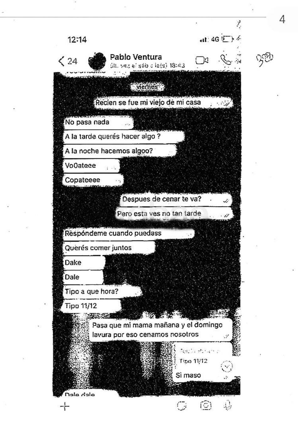 Crimen en Villa Gesell, whatsapp de Pablo Ventura