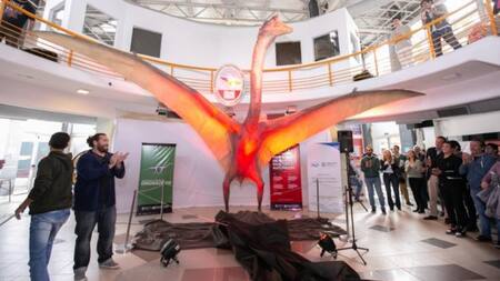 Hallazgo de restos fósiles del "Dragón de la muerte" en Mendoza. Foto: NA.