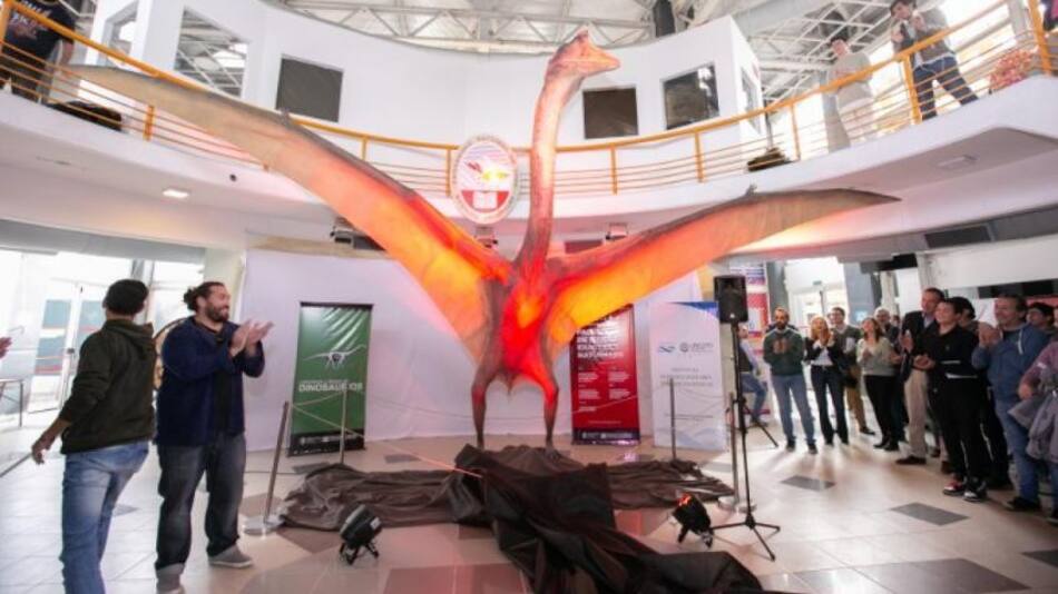 Hallazgo de restos fósiles del "Dragón de la muerte" en Mendoza. Foto: NA.