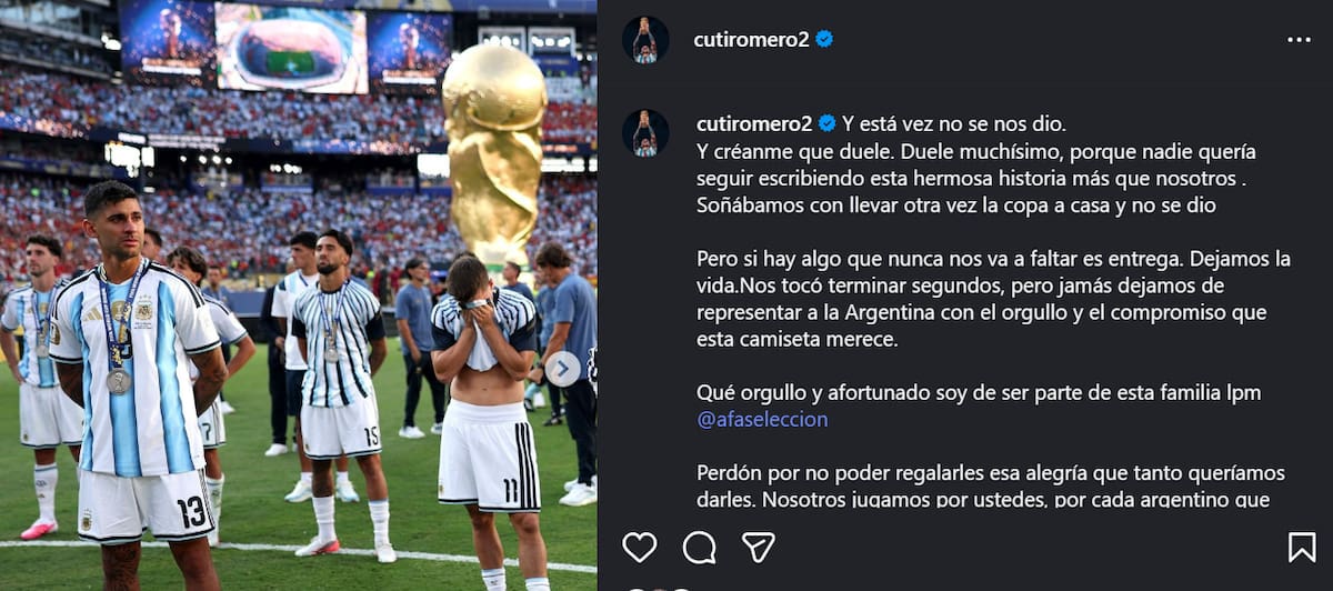 El mensaje de Cuti Romero tras el Mundial.