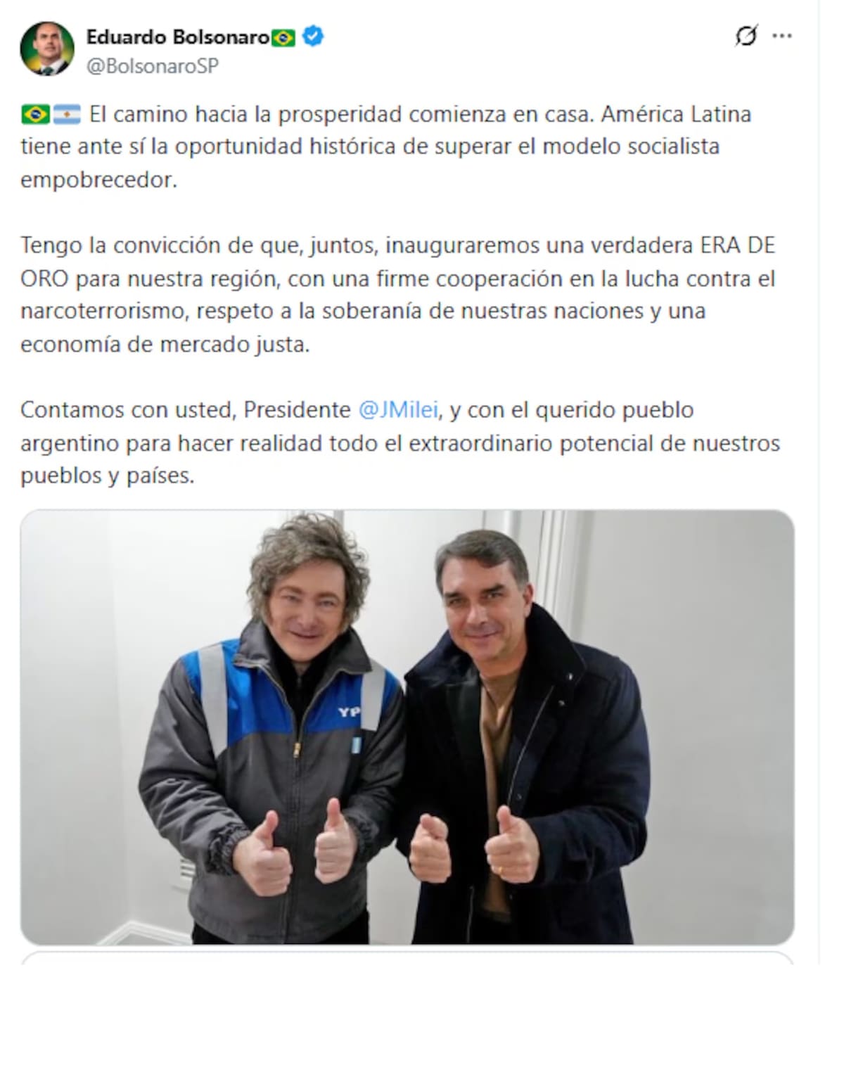 Javier Milei - Eduardo Bolsonaro