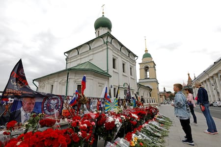Homenajes por la muerte de Yevgueni Prigozhin. Foto: Reuters.