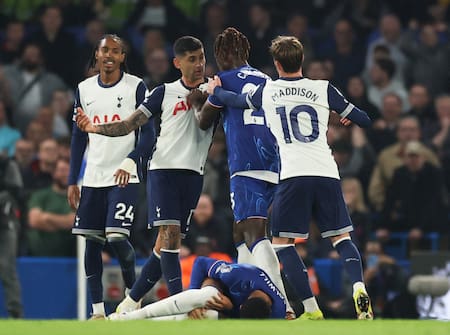 Cristian Cuti Romero, Chelsea vs Tottenham. Foto: Reuters/Hannah Mckay