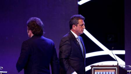 Javier Milei y Sergio Massa, candidatos a presidente. Foto: Reuters