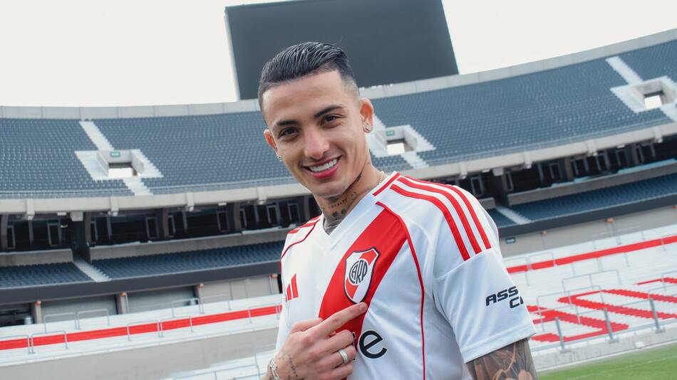 Kevin Castaño, jugador de River. Foto: X @RiverPlate