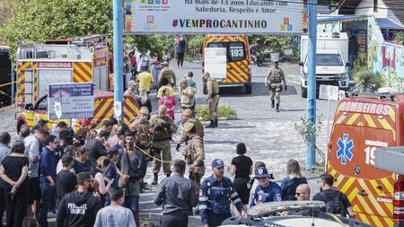 Conmoción por asesinato en jardín de infantes de Brasil. Foto: EFE.
