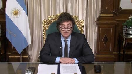 Mensaje de fin de año de Javier Milei. Foto: captura de video