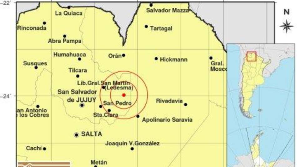 Sismo en Jujuy, INPRES