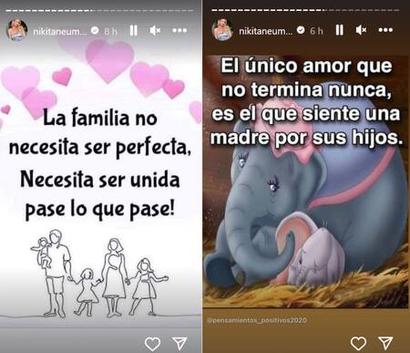Las publicaciones de Nicole Neumann por el Día de la Madre. Fotos: Instagram @nikitaneumannoficial.