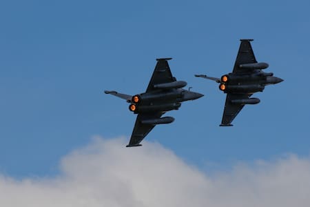 La Fuerza Aérea Francesa. Foto: Reuters/Gonzalo Fuentes.