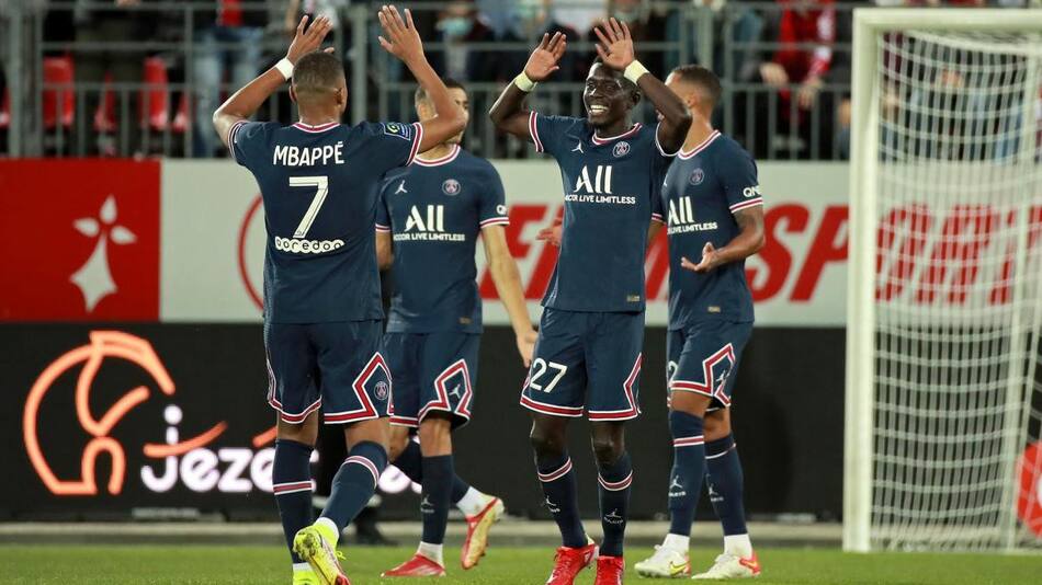 Festejo del PSG ante el Brest por la Liga 1, EFE