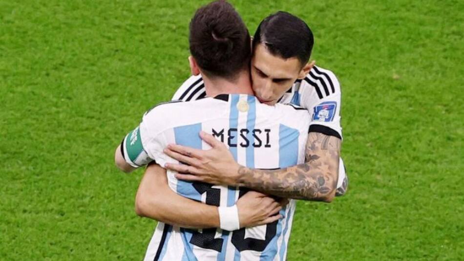 Ángel Di María y Lionel Messi, Mundial Qatar 2022. Foto: NA
