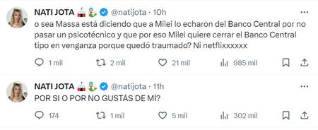 Las reacciones de los famosos al debate. Foto: X.