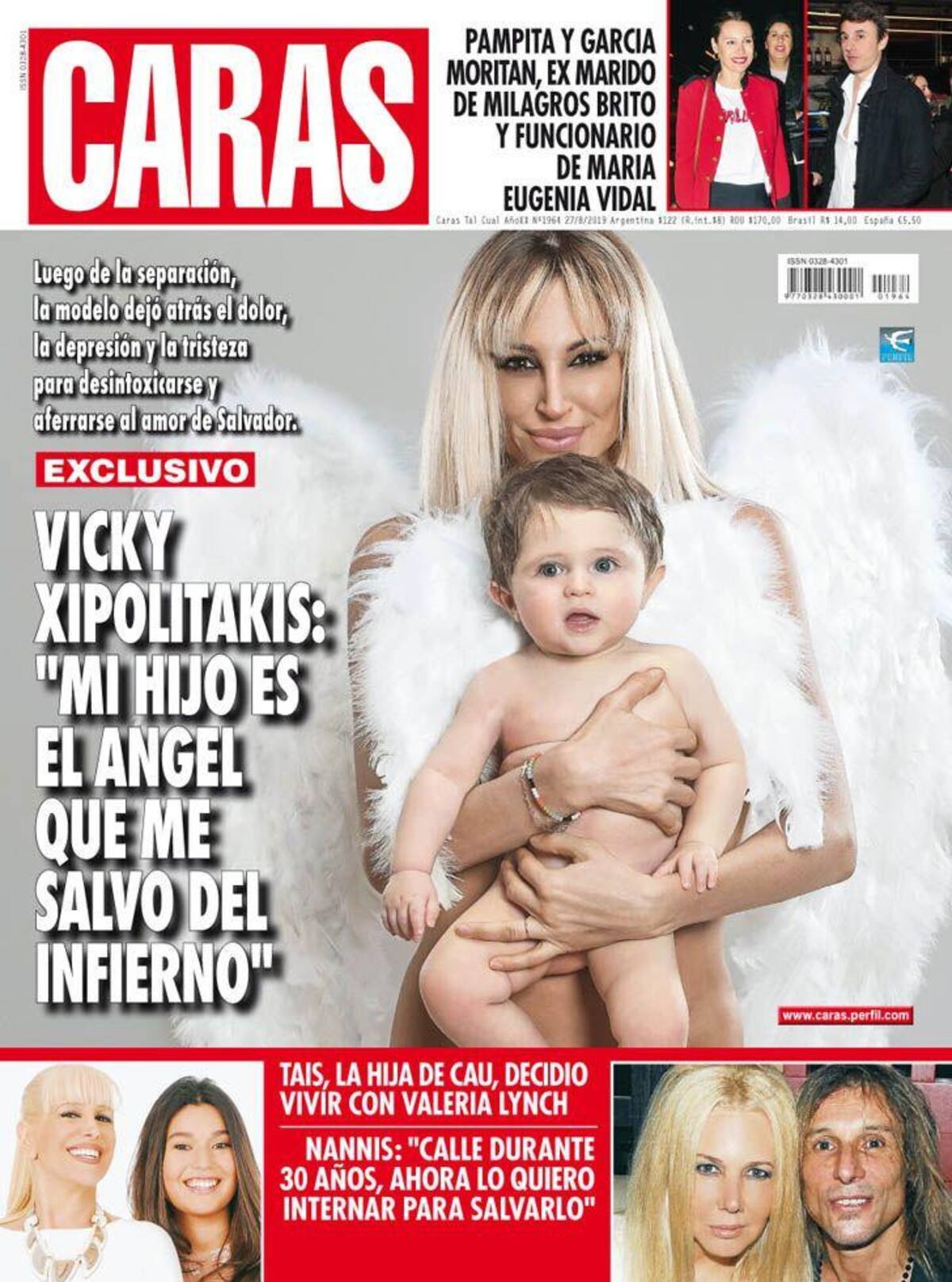 Tapas de revistas, Revista Caras, miércoles 28-08-19, Vicky Xipolitakis