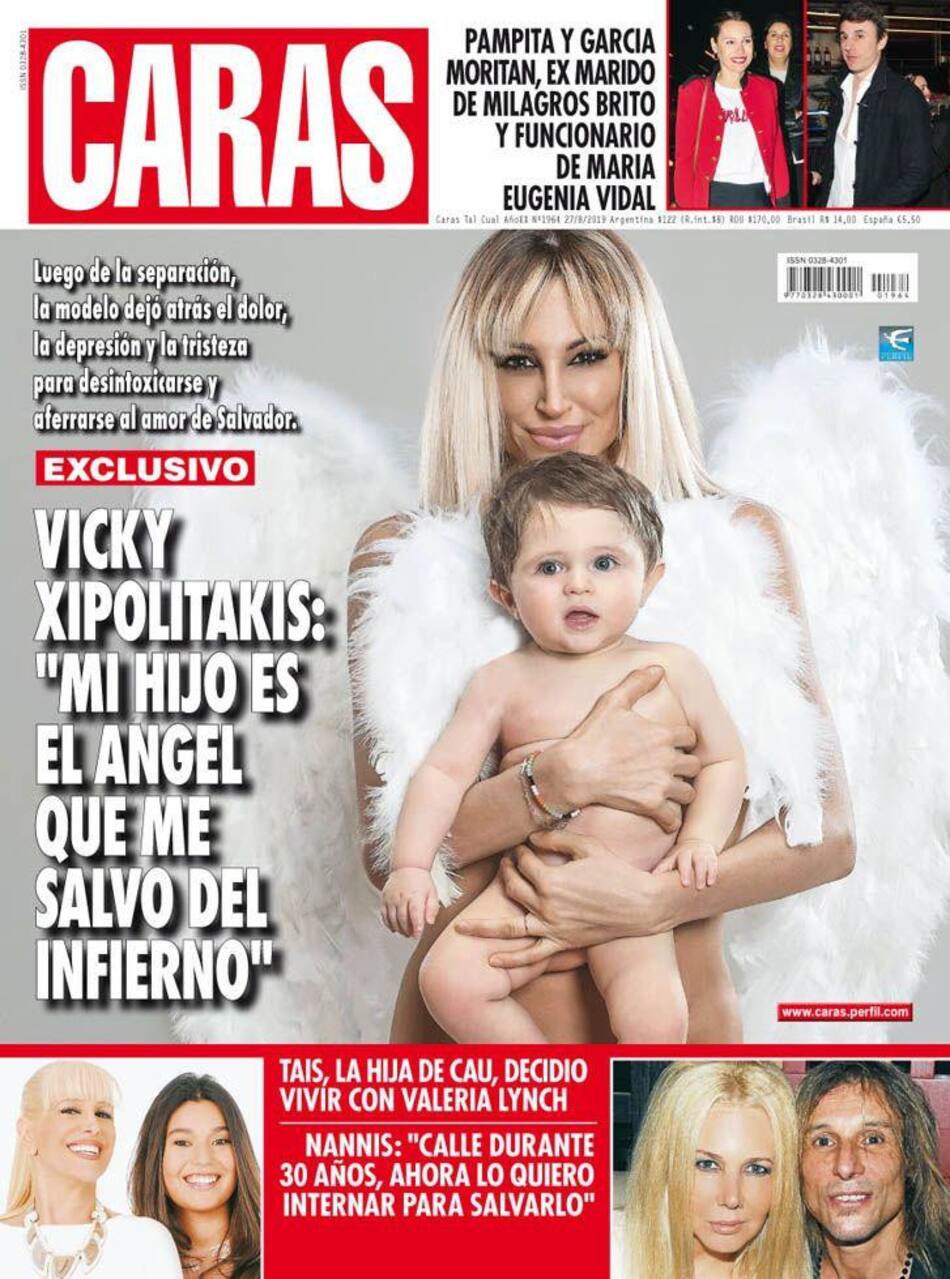 Tapas de revistas, Revista Caras, miércoles 28-08-19, Vicky Xipolitakis