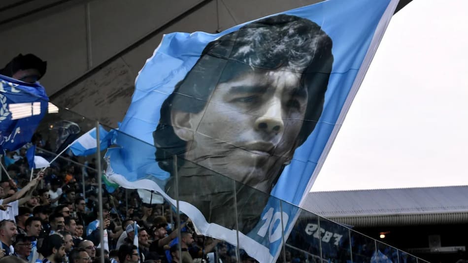 Diego Maradona, idolatrado en todo el mundo. Foto: NA.