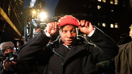Jonathan Majors fue sentenciado en un tribunal de Manhattan. Foto: Reuters.