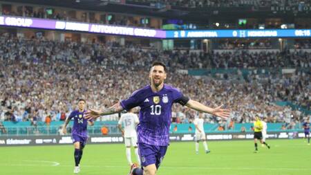 Lionel Messi, Argentina vs Honduras. Foto: Twitter @Argentina