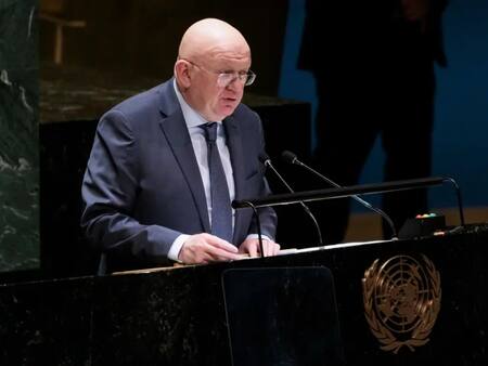 Vasili Nebenzia, embajador de Rusia en la ONU. Foto: EFE.