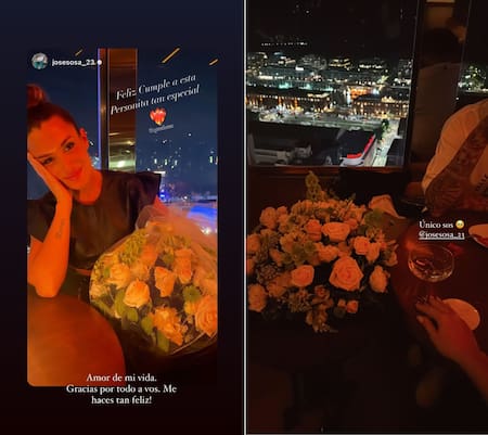 Los tiernos posteos de Cami Homs y José Sosa. Fotos: Instagram