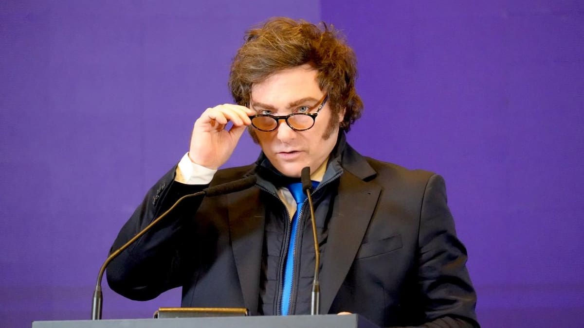 Javier Milei en el Encuentro de Líderes, en La Rural.