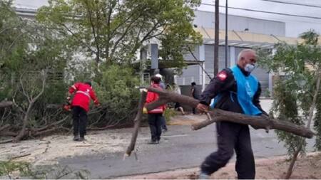 Fuertes vientos azotaron a la zona central del país y provocaron destrozos en Córdoba