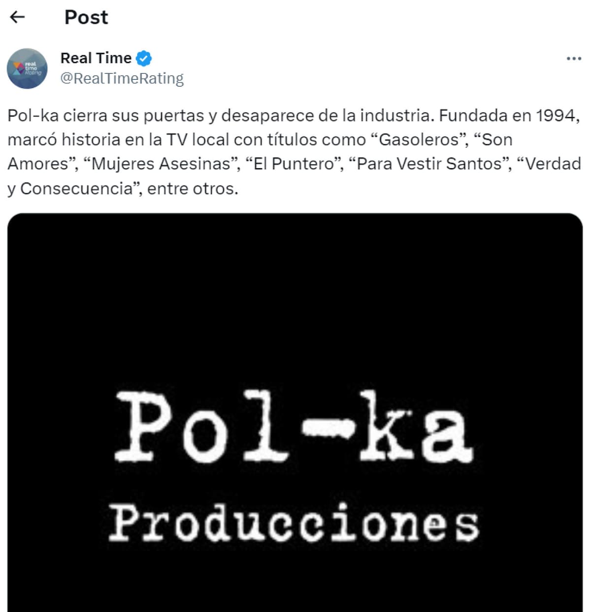 Pol-Ka cierra sus puertas. Foto: X.