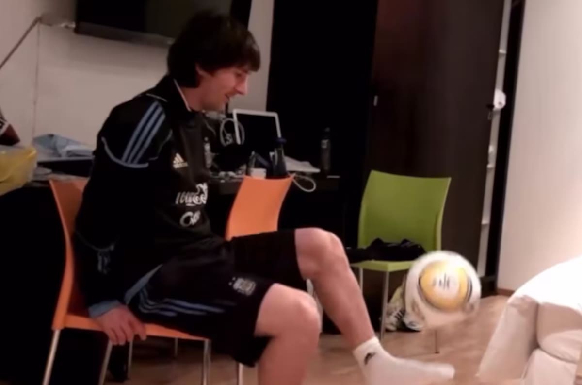 Fotograma del video viral de Messi
