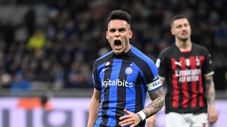 Lautaro Martínez, héroe del derbi ante Milan. Foto: Reuters.