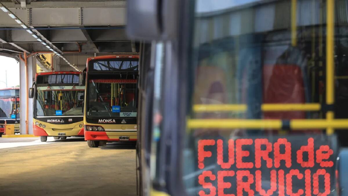Paro de colectivos. Foto: NA.