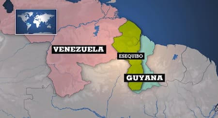 El Esequibo representa el 74% del territorio de Guyana. Foto: X