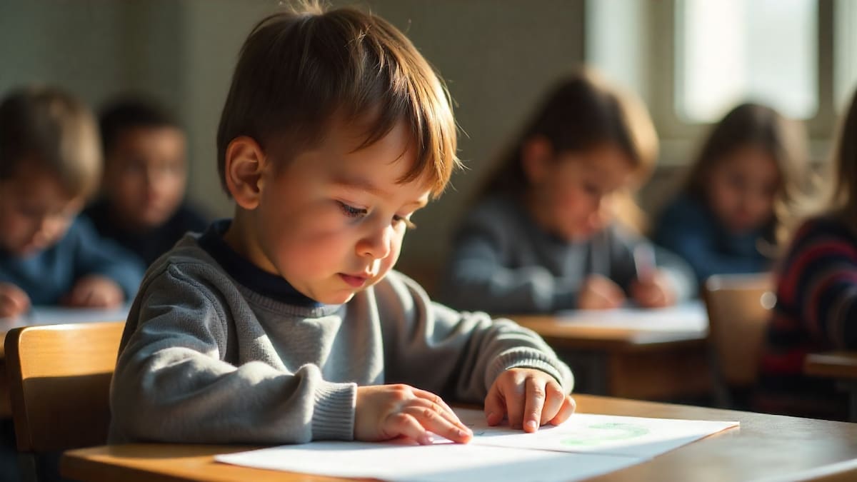 Niños en una escuela.