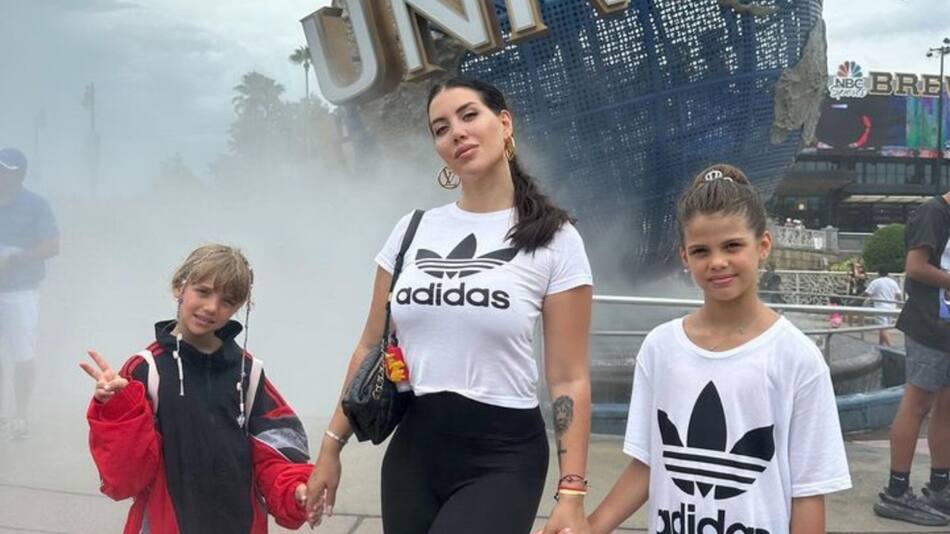 Wanda Nara junto a sus dos hijas Francesca e Isabella. Foto: Instagram.