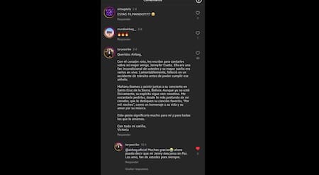 El pedido de la amiga fallecida a la banda en Instagram