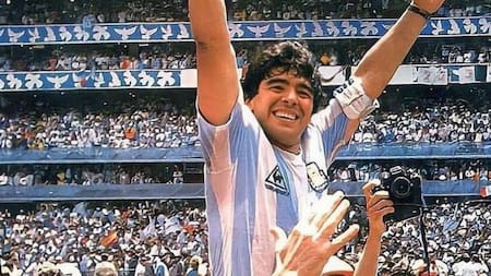 Diego Maradona en el Mundial México 86. Foto: NA.