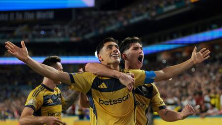 Miguel Merentiel en Boca Juniors, ante Bayern Múnich, Mundial de Clubes. Foto: Reuters.