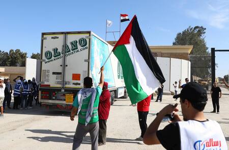 Ayuda humanitaria en Gaza. Foto: EFE