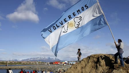 Bandera argentina, Malvinas. Foto: escenariomundial