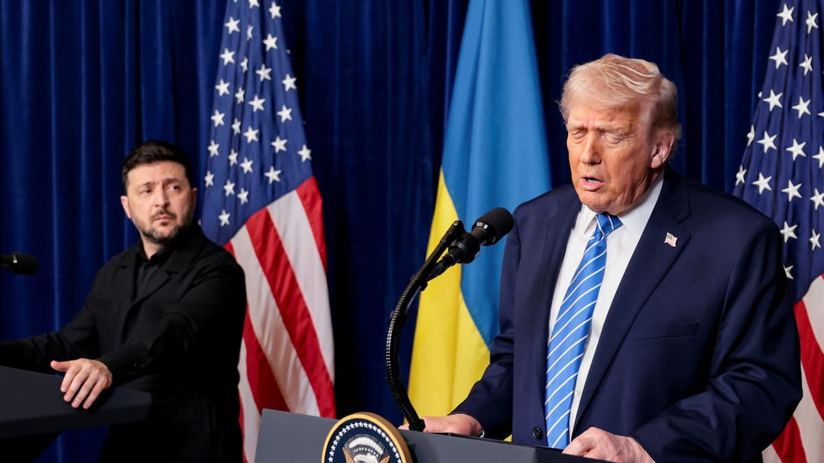 Volodimir Zelenski y Donald Trump.