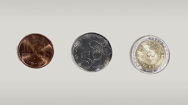Estas son las nuevas monedas argentinas de $1 y $5 en circulación