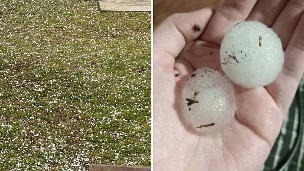 Caída de granizo en Buenos Aires. Foto: X.