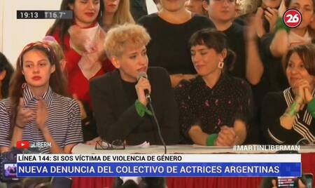 Conferencia de presa de Actrices Argentinas, Violencia de género, Canal 26