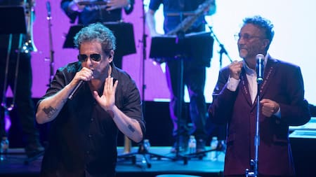 Fito Páez y Andrés Calamaro en el festival La Mar de Músicas. Foto: EFE.