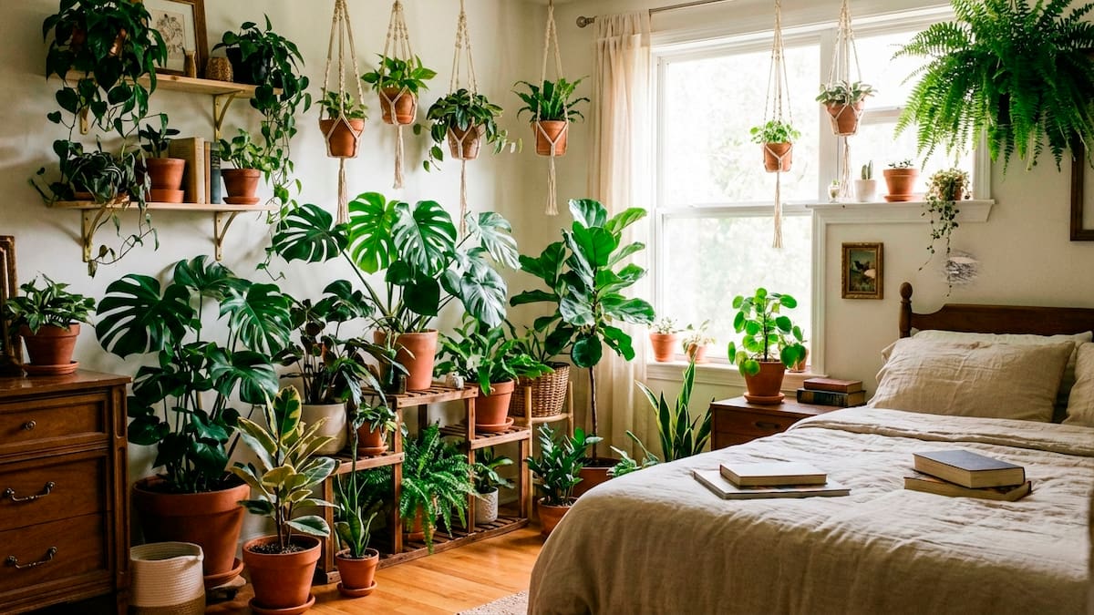 Un descanso reparador: las sorprendentes ventajas de tener plantas de interior en tu dormitorio