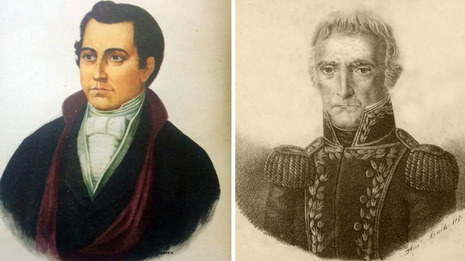 Mariano Moreno y Cornelio Saavedra