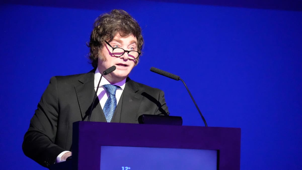 Javier Milei defendió las empresas con inteligencia artificial.