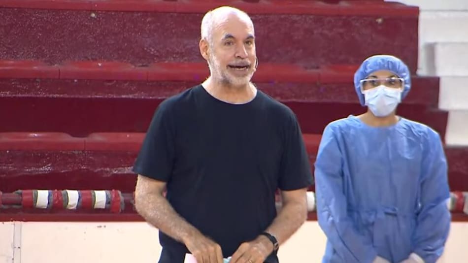Horacio Rodríguez Larreta, Plan Detectar en River. Captura de TV.