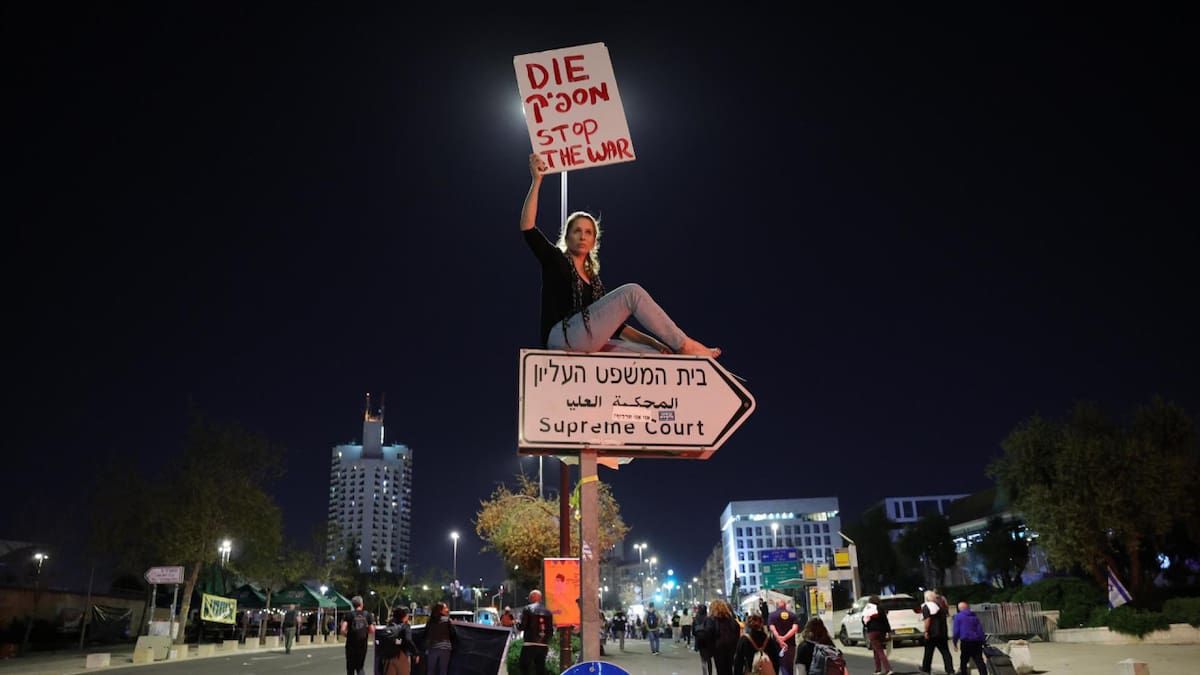 Protestas en Israel contra Benjamin Netanyahu. Foto: EFE.