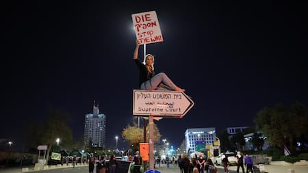 Protestas en Israel contra Benjamin Netanyahu. Foto: EFE.